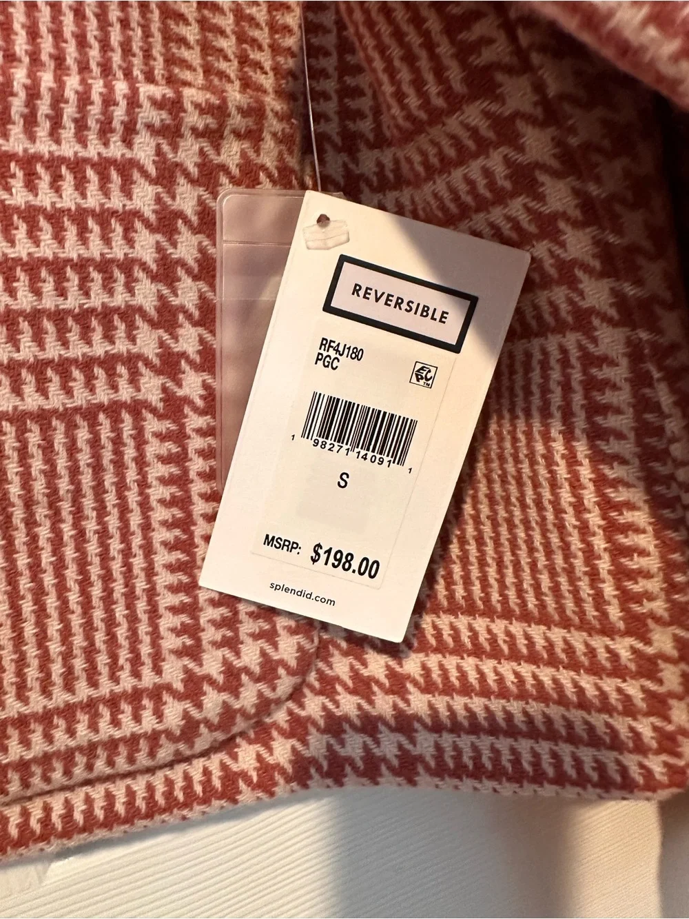NWT Splendid COLLECTION Rose Plaid Cropped Blazer